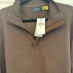 Polo by Ralph Lauren Men's Tan Zip-Up Sweater